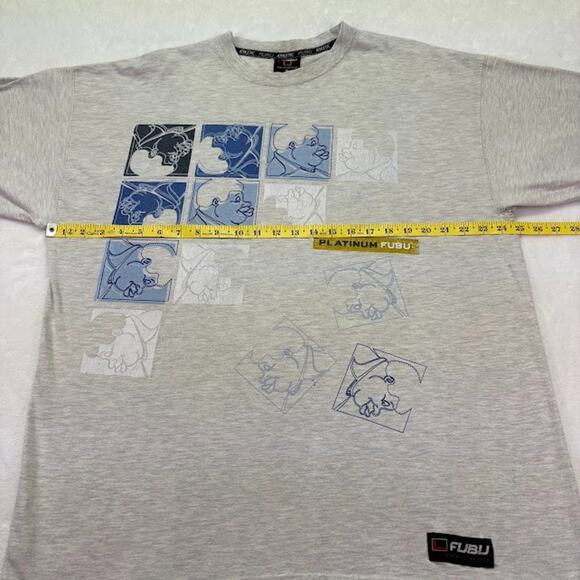 Vintage Rare FUBU Platinum Fat Albert Y2k Gray Long Sleeve Shirt XL Hip Hop - Picture 8 of 10